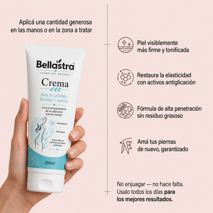 Bellástra™  | Crema Anticelulitis Reafirmante – Reduce la Piel de Naranja