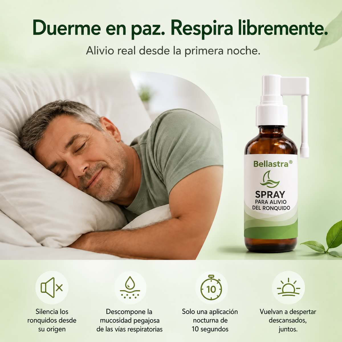 Silencia los ronquidos más estruendosos desde la primera noche