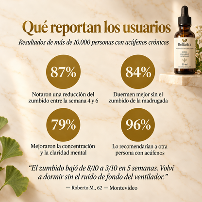 Reducí el zumbido, recuperá el sueño y la claridad mental en 4 a 6 semanas